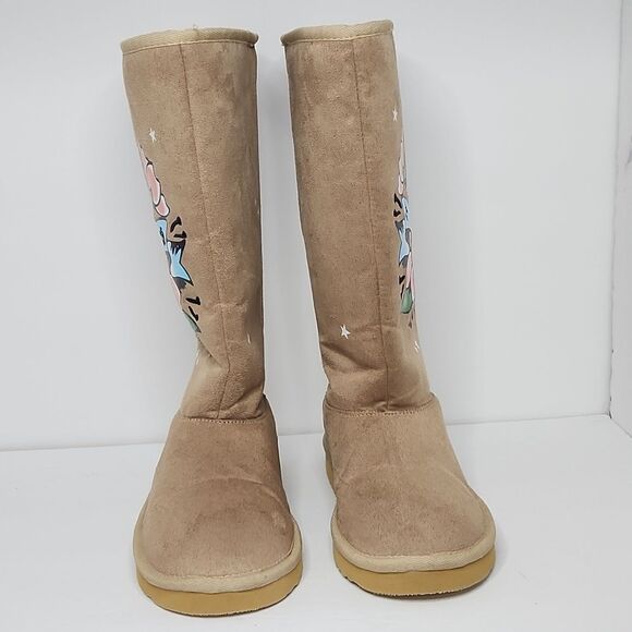 Sketchers, tall floral/stars print suede boots. - Picture 2 of 8